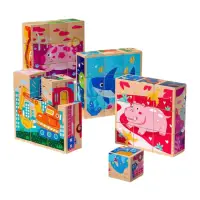 在飛比找momo購物網優惠-兒童積木拼圖 六面畫積木 立體拼圖(早教益智玩具 積木玩具 