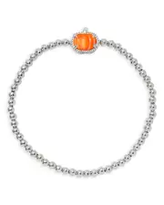 Kendra Scott Gemstone Pumpkin Charm Beaded Stretch Bracelet