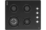 Tisira 60cm 4 Burner Black Glass Gas Cooktop (TGWF61G)