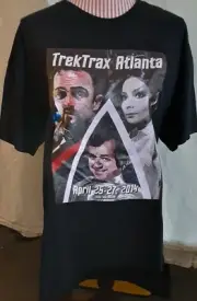 NEW! TrekTrax Atlanta 2014 t-shirt f. A Martel, J Roberts & F Silla; MED BLACK