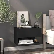Floating Nightstand, Wall Mounted Bedside Table Bedside Cabinet Storage Cabinet for Bedroom Wall-Mounted Bedside Cabinet Black
