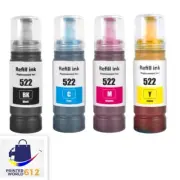 PRINTERWORLD T522 Ink Bottles Refill Compatible WITH Epson For Ecotank New