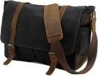 Waterproof Vintage Canvas Leather DSLR SLR Digital Camera bag Shoulder Messenger