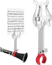 MUELODSIC Trumpet Lyre Clip for Marching Band Durable Music Sheet Holder with Protective Easy Attachment to Trumpet Bell Securely Holds Sheet Music for Musicians