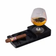 HAVANA BLACK MARBLE ASHTRAY AND COASTER