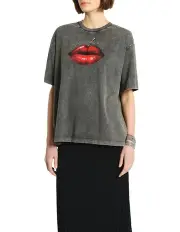 [Sass & Bide] Pucker Up Tee in Warm Charcoal
