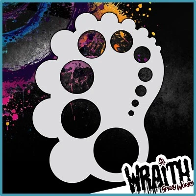 Circle Freehand Shield - Reusable Airbrush Stencil Template