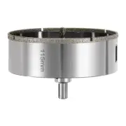 Diamond Hole Saw 4-17/32"(115mm) Tile Drilling Tool with Guiding Drill Bit