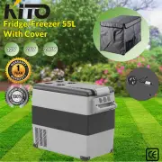 KITO 55L Portable Fridge Freezer With Cover Cooler Camping Car Boat Home Caravan