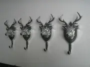 Metal wall mount stag head coat hook Lot of 20 pieces deer hook antelope au*