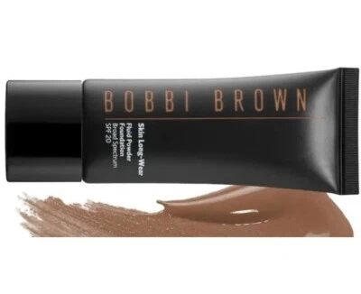 Bobbi Brown Skin Long-Wear Fluid Powder Foundation SPF 20 W-098 Walnut 1.4oz
