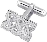 [Select Gifts] Box Set Shirt Black Tie Napkin Hook Sterling 925 Solid Silver Celtic Cufflink