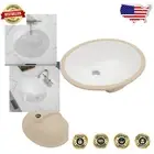 High-Quality 18x15 Inch Oval Undermount Bathroom Sink - Polished Ceramic Finish