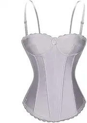 Cup Corsets Elastic Lace Corsets Satin Waist Trainers Adjustable Straps Corsets Bridal Bras Corsets
