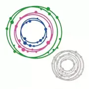 Circles Abstract Bubble Marble Pattern Standard Metal Dies 2 7/8" x 3 1/8"