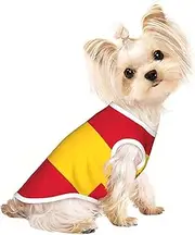 Spanish flag print Dog Shirts for Small Dogs Stretchy T-Shirts Lightweight Tank Top Sleeveless Striped Vest