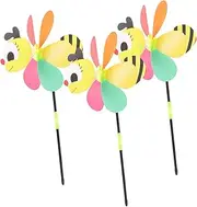 NOLITOY 3 Pcs Dragonfly Windmill Ornaments for Decorative Garden Pinwheels Safe Material for and Home Decor for Parties and Events