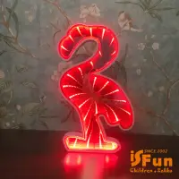 在飛比找momo購物網優惠-【iSFun】銀河爆炸＊立體炫光隧道木質鏡面燈/丹頂鶴