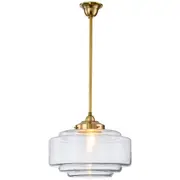 Clear Glass Brunswick Retro Pendants Lights Brass Lighting Art Deco Moulins Inspirations