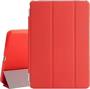 BESDATA Ultra Thin Magnetic Smart Cover (Wake/Sleep Function) & Translucent Back Case for Apple iPad Mini 2 / Mini 3 (with Retina Display) + Screen Protector + Cleaning Cloth + Stylus, Red - PT3103