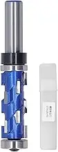 Flush Trim Router Bits Pattern Bit,Spiral Flush Trim Router Bit,Spiral Flush Trim Router Bit 1/2x19x45mm Dual Bearing Round Shank Cutter for Woodworking