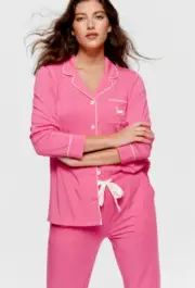BNWT Peter Alexander Hot Pink Bamboo Jersey Long PJ Set Size XL Ladies