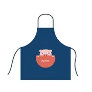 2Pcs Cartoon Adjustable Apron Phone Pocket Waterproof Anti-Dirt Kitchen Accessory