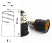 10pcs LED Light Bulb Lamp Converter E12 Male To E12 Female Candelabra Socket New