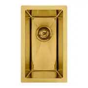 450x250MM Kitchen Sink Gold Handmade Stainless Steel Laundry Single Bowl