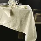 PIAZZA PITTI Flanders tablecloth 160x230 cm 8 beige napkins Manuela