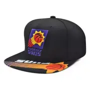 Phoenix Suns Mitchell & Ness NBA Team Hook Snapback Hat - Black/Purple