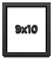 9x10 Shadow Box Frame Black | 2 Inches Deep Real Wood Contemporary Shadowbox Dis