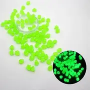 1200Pcs Glow in The Dark Garden Pebbles Stones Rocks for Yard and Walkways Decor, DIY Decorative Luminous Stones in Blue, for Fish Tank Aquarium Walkway (Color : Green 2)