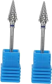 VALICLUD 2pcs Nail Polish Tool Pedicure Bits File Drill Bits Grinding Head Bits Art Drill Bits Manicure Nail Bits Manicure Tools Drill Bits Head Nail Art Drill Gel Pedicure Tools Steel Blue