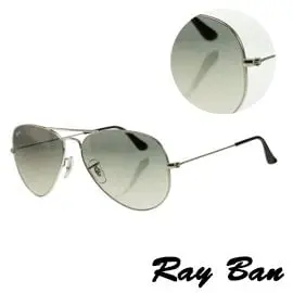 【Ray Ban】經典飛官灰色銀框太陽眼鏡(RB3025 003/32)