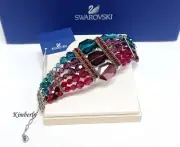 Swarovski Sumptuous Bracelet Ruby to Emerald Colors Crystal Beads NEW 1160467