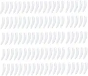 Cosmetic Makeup Spatula, Cosmetic Spoon Mini Disposable Curved Makeup Spatula Plastic Facial Cream Scoop Scraper 100PCS, Cosmetic Spoon