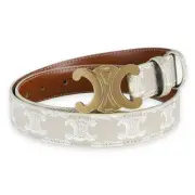 Celine Women's Triomphe Canvas Medium Belt (Gris) 45AK92ANK 02GR 125306985