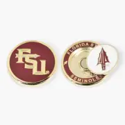 New FLORIDA STATE SEMINOLES DUO LOGO GOLF BALL MARKER PRG GOLF NCAA LICENSED !!