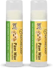Natureland [8 OZ/0.18 OZ/0.36 OZ] Organic Paw Wax for Dogs and Cats, Natural Outdoor Protection to Heal, Repair, and Protect Dry, Chapped, or Rough Pads, Helps Protects Paws on Snow, Sand, or Dirt