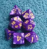 DUNGEONS & DRAGONS RPG DICE MARBLE PURPLE