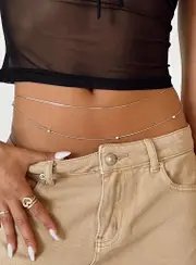 Skylar Chain Belt Silver