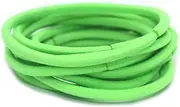 10 Pieces Hair Bands Topknot Adjustable Decorative Solid Headwear School Ponytail Holder Scrunchies Accessories, Fluorescent green