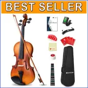 Premium 4/4 Violin Beginner Complete Set with Spruce Body & Hard Case Included