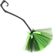SUPVOX Witch Broom Halloween Prop Lightweight Witch Costume Accessory for Masquerade Festivals Parties Stage Performances Gauze Design for Cosplay