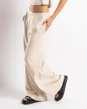[Mooloola] Mooloola Women's Maui Hawaii Pants in Natural Salt/Pepper Size 2 2 Natural Salt/Pepper