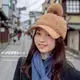 帽子專賣店《韓國進口 中國製─冬季厚毛料帽簷特大毛球毛帽 棒球帽》  現貨