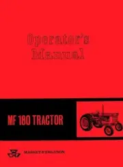 Massey Ferguson MF 180 Tractor Operators Manual