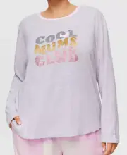 NWT LADIES PETER ALEXANDER COOL MUMS CLUB LONG SLEEVE TOP PLUS SIZE AU 24 - 26