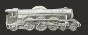 Small Silver Metal Railway Train Locomotive Pin Badge